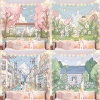 ราคา ส่งจากไทย จัดส่งเร็ว น่ารักภาพพื้นหลังผ้า อิน สไตล์ภาพประกอบห้องข้างเตียงหอพักตกแต่งสดพรมพรม (53801093371)