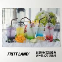ราคา Sparkling Water Soda Water Merchandise Influencer Niche Fresh Drink Shop ตกแต่งโปสเตอร์พื้นหลังผ้า Tapestry Tapestry (50503986253)