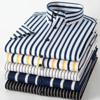 ราคา ฤดูร้อนลำลองแขนสั้นลายไม่ต้องใช้รีดผ้าสำนักงานอาชีพเสื้อเชิ้ตผู้ชาย (22424293633)