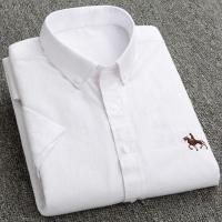 ราคา ลําลองผ้าฝ้าย 100 Oxford แขนสั้น Man เสื้อ Plus ขนาดผู้ชาย Slim Fit เสื้อผู้ชาย (41102130480)