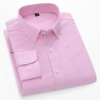 ราคา เสื้อเชิ้ตแขนยาวลําลอง ผ้าฝ้าย 100 ผ้าออกซ์ฟอร์ด สีชมพู สําหรับผู้ชาย (23868358604)