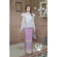 ราคา Sira Siri ชุดลูกไม้ ชุดงานบุญ ชุดแม่นาค ชุดแฟนนาค เสื้อลูกไม้เกรดพรีเมี่ยม ทรงร 5 แต่งชายระบาย ผ้าถุงสำเร็จรูปทอลายสวยๆ (24364788261)