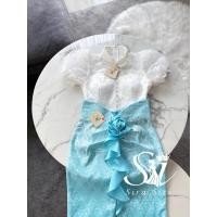 ราคา sira siri ชุดไทย เสื้อลูกไม้ปักลายดอก รุ่นคุณพิมรี่พาย แขนตุ๊กตา แต่งกระดุมมุก ผ้าถุงทอลาย แต่งกุหลาบ ผ่าหน้า ยกดิ้นเงิน (28869982290)