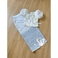 ราคา ชุดไทยSira Siri เสื้อแขนตุ๊กตา ติดโบว์น่ารักๆ งานผ้าไหมเกรดพรีเมียร์ ใส่กับผ้าถุงสำเร็จรูปทอลายสวยๆ น่ารักมากจ้าเซทนี้ (27309466826)