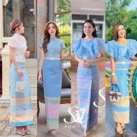 ราคา Sira Siri รวมชุดไทยโทนสีฟ้า ชุดวันแม่ ชุดผ้าไหมสีฟ้า เสื้อผ้าไหมอิตาลี เสื้อลูกไม้ แมตช์กับผ้าถุงสำเร็จรูปทอลายสวยๆจ้า (24484183974)