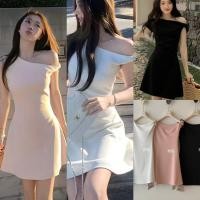 ราคา Y8868 เดรสสั้นแขนกุด ทรงปาดไหล่ ทรงสวย ใส่ง่าย ผ้าดี ยับยากรีดง่ายค่า แฟชั่นเกาหลี TAG Yjia (56407902644)