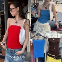 ราคา SU173 เกาะอกผ้าทอร่องเนื้อนิ่ม ด้านข้างทอลายสวย ผ้ายืดหยุ่นได้ดี สีสวย งานเก๋ใส่ง่าย แฟชั่นเกาหลี TAG MM Fish (53757858416)