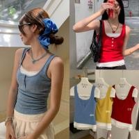 ราคา W8988 เสื้อกล้าม แต่งสองชั้นด้านในสีขาว มีผ้าลูกไม้ สีสดสวย ผ้ายืดหยุ่นได้ดี ใส่สบาย แฟชั่นเกาหลี TAG WG WE (49509036801)