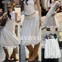 ราคา SU202 กระโปรงสั้น ทรงบอลลูน เอวสมอคหลัง ด้านหน้าแต่งอะไหล่ งานสวยเก๋มากๆค่า แฟชั่นเกาหลี TAG MM Fish (48658796807)