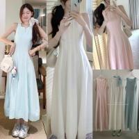 ราคา Y3313 เดรสยาวแขนกุด ทรงเข้ารูป แต่งกระโปรงบาน งานซิปหลัง ผ้าดีมากๆ สีหวานสวย แฟชั่นเกาหลี TAG Yjia (45907927168)