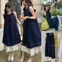 ราคา Y8913 เดรสยาวแขนกุด ทรงปล่อย ผ้ายีนส์ ชายแต่งผ้าลายฉลุ งานสวย ใส่ง่าย ผ้าดีมากๆค่า แฟชั่นเกาหลี TAG Yjia (55907902735)