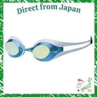 ราคา Direct From Japan MIZUNO Swim Goggles GX SONIC EYE Non Cushion Mirror N3JE600101 White Aqua Blue Yellow Mirror (44858955887)