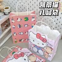 ราคา กระเป๋าโท้ต Hello Kitty ลายการ์ตูน ลายตาราง ลายทาง ถุงกระดาษของขวัญ ถุงบรรจุของขวัญวันเกิด (29027568610)