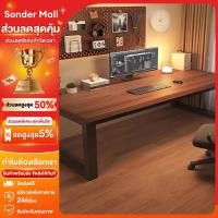 ราคา sonder โต๊ะทำงาน โต๊ะคอมพิวเตอร์ โต๊ะไม้ โครงเหล็กหนา 30mm เสริมคานแข็งแรง โต๊ะเขียนหนังสือ ขนาด 80 100 120 140 cm (44758212537)