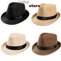 ราคา KTH หมวก Unisex ผู้ชายผู้หญิง Fedora Trilby หมวกปีกกว้างหมวกฟางชายหาดดวงอาทิตย์สุภาพบุรุษ Adlut ร้อน (52559195948)