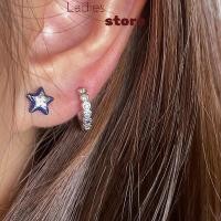 ราคา KITH Trend Blue Crystal Star Pentagram Mini Stud ต่างหูสําหรับผู้หญิง Cool Sweet Aesthetic ต่างหูแฟชั่น Y2k เครื่องประดับร้อน (57959083110)