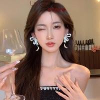 ราคา KTH Rhinestone Bow Knot Earrings หรูหราและสง่า เครื่องประดับที่เหมาะสมสำหรับโอกาสพิเศษ (57756795413)