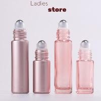 ราคา KTH 1PCS แก้วม้วนบนขวด 5 10ml สีชมพูลูกกลิ้งขวดลิปกลอสรีฟิลหลอดขวดเปล่าขวดน้ําหอมแก้วร้อน (48858271694)