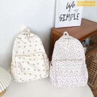 ราคา Streamers Student School Backpack Floral White School Bags For Teenage Girls Cute Womens Backpack Book Bag Nylon Rucksack New (26062524974)