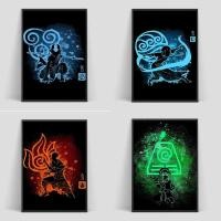 ราคา Avatar The Last Airbender โปสเตอร์ตกแต่ง Art ภาพวาดบนผ้าใบโปสเตอร์สําหรับ Wall Decororation ตกแต่งบ้านภาพวาดตกแต่ง 7LGW (51256519376)