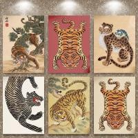ราคา วินเทจบทคัดย่อเสือสัตว์ป่าธรรมชาติโปสเตอร์พิมพ์ภาพผนังศิลปะผ้าใบภาพวาดห้องนั่งเล่นห้องนอนตกแต่งบ้านของขวัญ 9ว69 (45456548010)