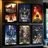 ราคา A Attack on Titan โปสเตอร์ Art Wall ภาพวาดผ้าใบห้องนั่งเล่นห้องนอนบาร์ความงามตกแต่ง LNMI (51405849423)