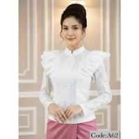 ราคา ของแท้ส่งจากนครนายก เสื้อไทยโบราณ งานสไป เสื้อไทยเรือนต้น ไทยประยุกต์ บรมพิมาน เสื้อจิตรลดา ชุดไทย ผ้าลินินผสม ซิปหลัง (56803590532)