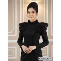 ราคา เสื้อไทยโบราณ ไทยประยุกต์ บรมพิมาน ชุดไทย ผ้าลินินผสม ซิปหลัง ระบายอากาศได้ดี (42527473542)