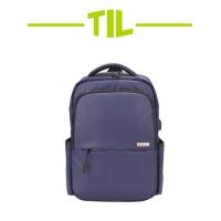 ราคา TIL Laptop Backpackกระเป๋าเป้ กระเป๋าใส่โน๊ตบุ๊ค กระเป๋าใส่คอม วัสดุ PU Water Proof สีน้ำเงิน (25203830445)