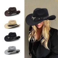 ราคา ส่วนลดสูง oyalking th หมวกปาร์ตี้ตลกหมวกคาวบอยสําหรับผู้หญิง Fedora Western หมวกคาวบอยหมวกหนังวงคาวบอย Co (55657318228)