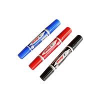 ราคา ตราม้า ปากกาเคมี 2 หัว มีสี สีดำ แดง น้ำเงิน 1 กล่อง 12 ด้าม หมึกชนิด Permanent ลบไม่ได้ (27514434856)