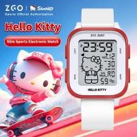 ราคา ZGO x Sanrio Hello Kitty นาฬิกาผู้หญิง กันน้ำ100 ไฟ LED สำหรับนักเรียนและเด็กผู้หญิง นาฬิกาคิตตี้ 878 (26260422090)