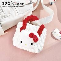 ราคา Zgo x Sanrio HelloKitty Girls Plush กระเป๋านักเรียน Pendan กระเป๋าถืออุปกรณ์เสริมหูฟังกระเป๋าของขวัญ 22006C (28716206775)