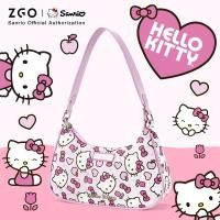 ราคา Zgo x Sanrio HelloKitty Underarm Bag Female Crescent Shoulder Bag Cute Casual Light Girl Gift 25006C (26473077820)