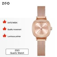 ราคา ZGO นาฬิกาข้อมือควอตซ์แฟชั่น โรสโกลด์ กันน้ํา30M หรูหรา นักเรียน นาฬิกาข้อมือผู้หญิง 2133 (23663677828)