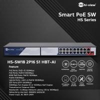 ราคา Smart POE Switch Hi view HS SW18 2P16 S1 HBT AI รองรับกล้องวงจรปิด รับประกัน 1 ปี (46006214480)