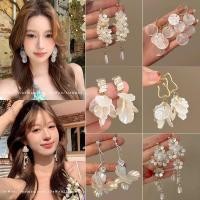 ราคา ต่างหูลายดอกไม้และเปลือกหอย สไตล์วันหยุดริมทะเล (29488342660)