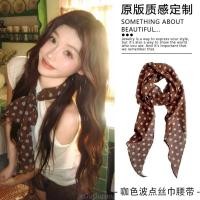 ราคา ผ้าพันคอผ้าไหมลายจุดสีดำสำหรับผู้หญิง เหมาะสมทั้งฤดูใบไม้ร่วงและฤดูหนาว (48355409121)