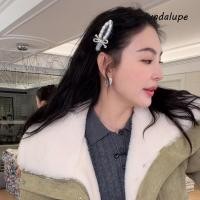 ราคา GUADALUPE1 กิ๊บติดผมไข่มุก ตุ๊กตาโบว์ถักลูกปัดขนสัตว์ Hairpins กิ๊บติดผมสําหรับ Bangs Alloy High level Elegant สีเทาเกาหลี Barrettes สําหรับ (51759114773)