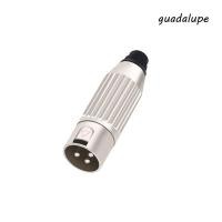 ราคา GUADALUPE1 XLR ปลั๊กขั้วต่อไมโครโฟนเครื่องขยายเสียงลําโพงทนทานปลั๊กสายสัญญาณเสียงสัญญาณเสียงสําหรับคอนโซลเสียง 3pin Xlr ชาย (50308043371)