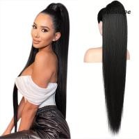 ราคา กูดาลูป1ผมหางม้าตรงยาว สังเคราะห์ผมหางม้าขยายเชือกรูดวิกผมหางม้า อุปกรณ์ผมปุยคลิปปลอมในผมเปียหางม้าคริสต์มาส (29394653645)
