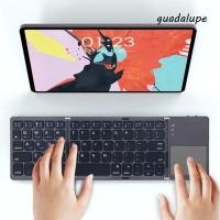 ราคา GUADALUPE1 คีย์บอร์ดไร้สายแบบพับได้ คีย์บอร์ดบลูทูธแบบพกพา Slient แฟชั่นมัลติฟังก์ชั่นอเนกประสงค์พร้อมแป้นพิมพ์ชาร์จทัชแพดใช้มือถือ (26494330780)