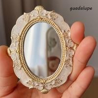ราคา กูดาลูป1กระจกแต่งหน้าย้อนยุคกระจกพกพาสไตล์วินเทจโรแมนติกโบราณหรูหราตกแต่งกระจกมินิบรรเทากระจกโต๊ะโต๊ะเครื่องแป้ง (57606552125)