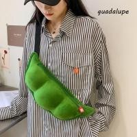 ราคา GUADALUPE1 กระเป๋ารูปร่าง Edamame กระเป๋าสะพายถั่วเหลืองสีเขียวสร้างสรรค์ การ์ตูนตลกพื้นผิวนุ่มซิปปิดตุ๊กตา Messenger กระเป๋าทํางาน Commute (56556708308)