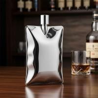 ราคา GUADALUPE1 ขวดเหล้า สแตนเลสหม้อไวน์หยัก ประณีต 6oz ความจุแบบพกพาไม่สม่ําเสมอ Whisky Flask ทุกวันพกพา (56506627289)