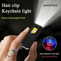 ราคา GUADALUPE1 ไฟฉายพวงกุญแจ LED แบบพกพาแสงสูงพวงกุญแจขนาดเล็ก มัลติฟังก์ชั่น COB LED พร้อมตะขอ USB ชาร์จไฟฉาย LED โคมไฟกลางแจ้ง (56157423840)