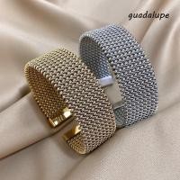 ราคา GUADALUPE1 สร้อยข้อมือวินเทจ สีทอง เงินชุบวินเทจสานสร้อยข้อมือ แฟชั่นกันน้ํากลวงสานรอบสร้อยข้อมือตาข่ายถักStackable Charms (55108204254)