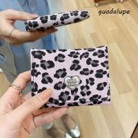 ราคา GUADALUPE1 กระเป๋าสตางค์ลายเสือดาว แบบพกพาหลายการ์ดกระเป๋าสี่เหลี่ยมสั้น Anti splash Water Texture Mini Classic PU Card Bag Women (54207124694)