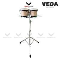 ราคา VEDA กลองบองโก้ไม้ พร้อมขาตั้ง Bongo กลองเชียร์กีฬา (40278114092)