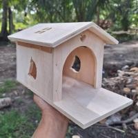 ราคา บ้านนกขุนทอง นกแก้ว ชูการ์ กระรอก รังนอน บ้านไม้สัตว์เลี้ยง น่ารักๆ แขวนกรงได้ มีตะขอเกี่ยวกรง ไซส์S (25960667138)